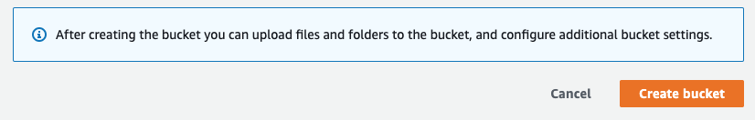 Завершение создания S3 бакета